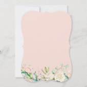 Invitation à la douche nuptiale Rose peinte (Dos)