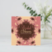 Invitation à la douche nuptiale rose Romance (Debout devant)