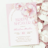 Invitation à la douche nuptiale rose rose