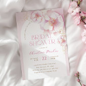 Invitation à la douche nuptiale rose rose