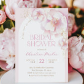 Invitation à la douche nuptiale rose rose