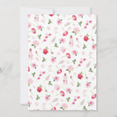 Invitation à la douche nuptiale rose rouge (Dos)