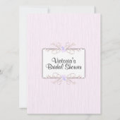 Invitation à la douche nuptiale rose Simplicité (Dos)