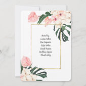 Invitation à la douche nuptiale rose tropical (Dos)