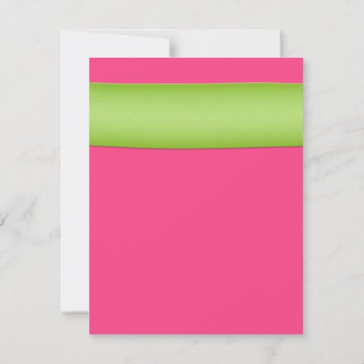 Invitation à la douche nuptiale rose verte Gerbera (Dos)