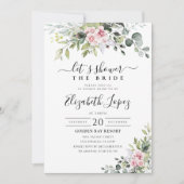 Invitation à la douche nuptiale rose vif (Devant)