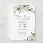 Invitation à la douche nuptiale rose vif (Devant)