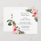 Invitation à la douche nuptiale rose vif (Devant / Derrière)