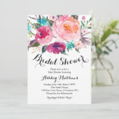 Invitation à la douche nuptiale rose vif (Debout devant)