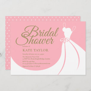 Invitation à la douche nuptiale rose vif