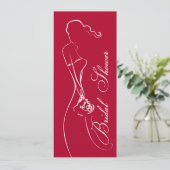 Invitation à la douche nuptiale rouge profonde de (Debout devant)