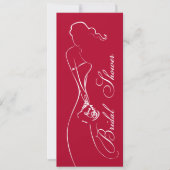 Invitation à la douche nuptiale rouge profonde de (Devant)