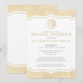 Invitation à la douche nuptiale Rustic Burlap (Devant / Derrière)