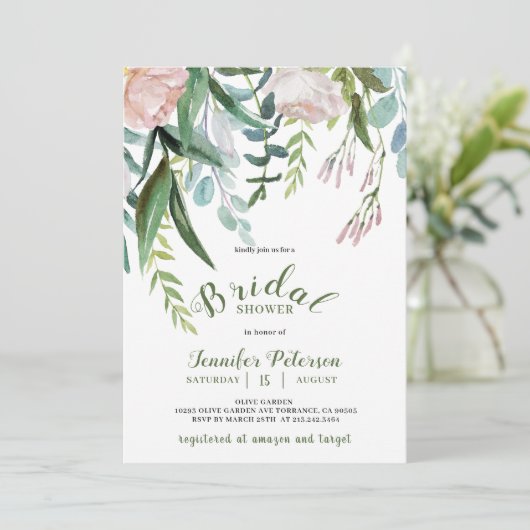 Invitation à la douche nuptiale rustique (Debout devant)