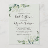 Invitation à la douche nuptiale Sage Green Eucalyp (Devant)
