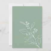 Invitation à la douche nuptiale Sage Green Fall (Dos)