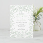 Invitation à la douche nuptiale Sage Toile (Debout devant)