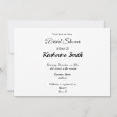 Invitation à la douche nuptiale Sedona (Dos)