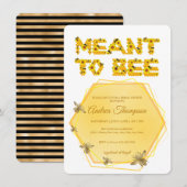 Invitation à la douche nuptiale | Signifie Abeille (Devant / Derrière)