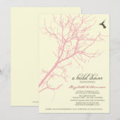 Invitation à la douche nuptiale Silhouette Arbre ( (Devant / Derrière)