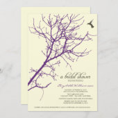 Invitation à la douche nuptiale Silhouette Arbre ( (Devant / Derrière)
