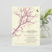 Invitation à la douche nuptiale Silhouette Arbre ( (Debout devant)