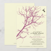 Invitation à la douche nuptiale Silhouette Arbre ( (Devant / Derrière)