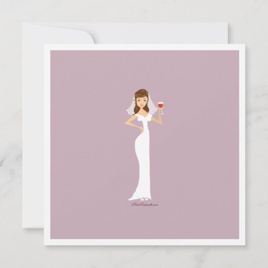 Invitation à la douche nuptiale sur le thème du vi (Dos)