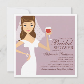 Invitation à la douche nuptiale sur le thème du vi