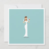 Invitation à la douche nuptiale sur le thème du vi (Dos)