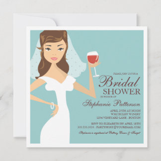 Invitation à la douche nuptiale sur le thème du vi