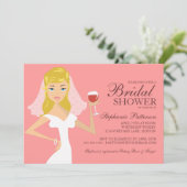 Invitation à la douche nuptiale sur le thème du vi (Debout devant)