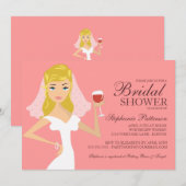 Invitation à la douche nuptiale sur le thème du vi (Devant / Derrière)