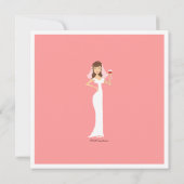 Invitation à la douche nuptiale sur le thème du vi (Dos)