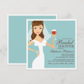 Invitation à la douche nuptiale sur le thème du vi (Devant / Derrière)