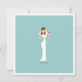 Invitation à la douche nuptiale sur le thème du vi (Dos)