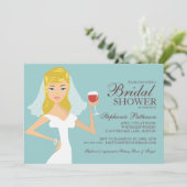 Invitation à la douche nuptiale sur le thème du vi (Debout devant)