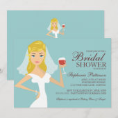 Invitation à la douche nuptiale sur le thème du vi (Devant / Derrière)