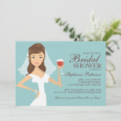 Invitation à la douche nuptiale sur le thème du vi (Debout devant)