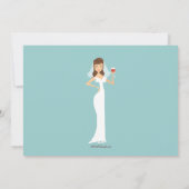 Invitation à la douche nuptiale sur le thème du vi (Dos)
