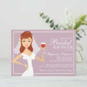 Invitation à la douche nuptiale sur le thème du vi (Debout devant)