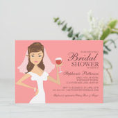 Invitation à la douche nuptiale sur le thème du vi (Debout devant)
