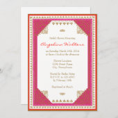 Invitation à la douche nuptiale sur le thème maroc (Devant / Derrière)