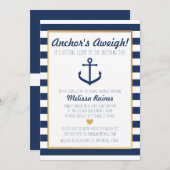 Invitation à la douche nuptiale sur le thème nauti (Devant / Derrière)