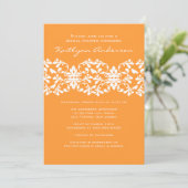 Invitation à la douche nuptiale Tangerine & White  (Debout devant)