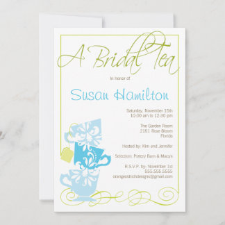 Invitation à la douche nuptiale - Thé