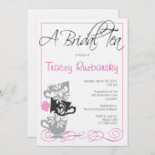 Invitation à la douche nuptiale - Thé (Devant / Derrière)