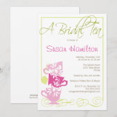 Invitation à la douche nuptiale - Thé (Devant / Derrière)