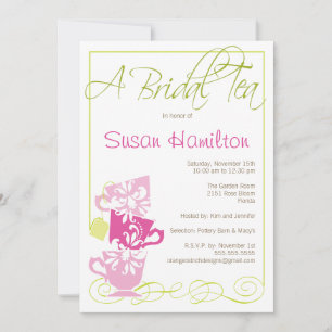 Invitation à la douche nuptiale - Thé
