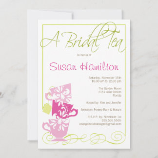 Invitation à la douche nuptiale - Thé